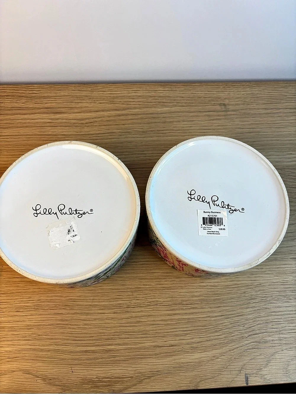 Lilly Pulitzer Bunny Business Floral Bowls Set of 2